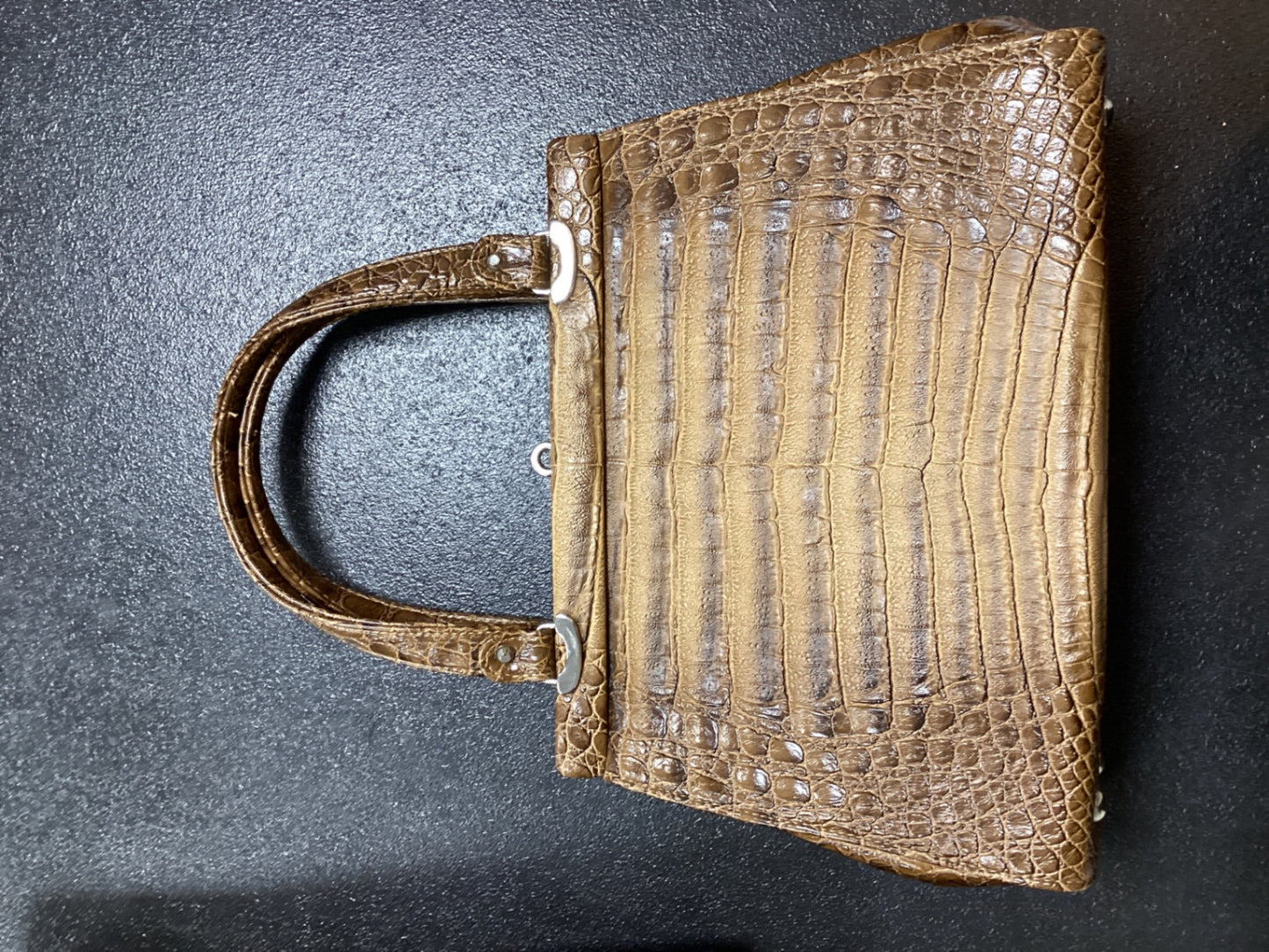 Pre-Loved Handtasche Braun Echtes Rindsleder