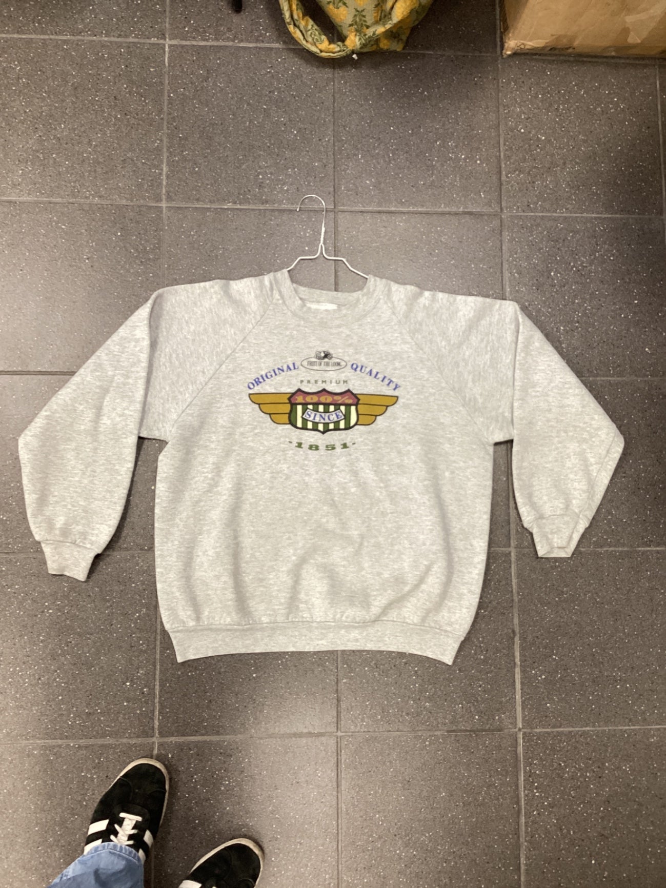 Pre-Loved Fruit of the Loom Sweatshirt M Grau