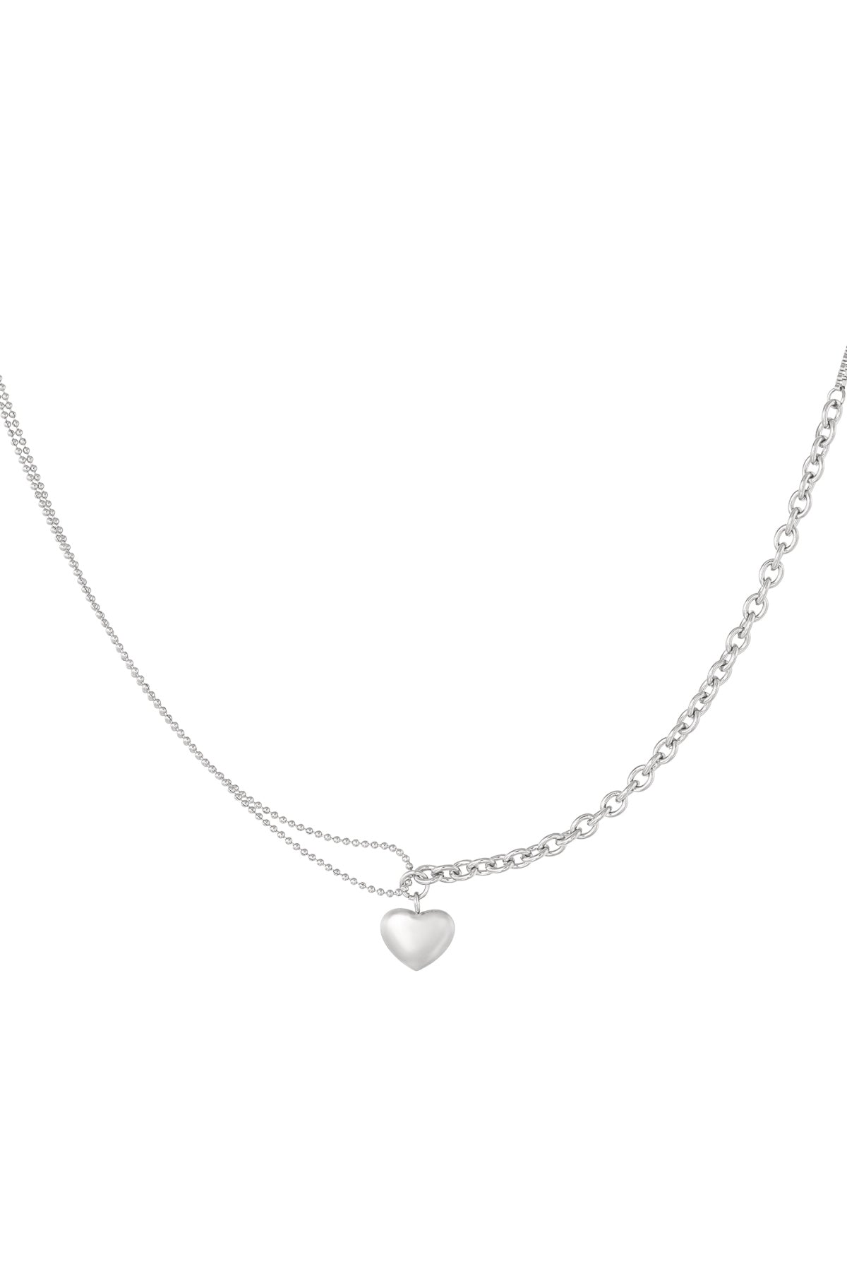 Herz Kette Silber - mint