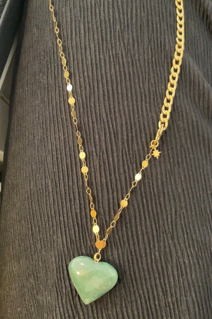 Unikat Heart Necklace - mint