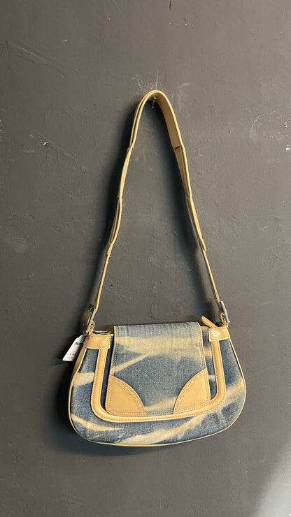 denim bag x beige strap