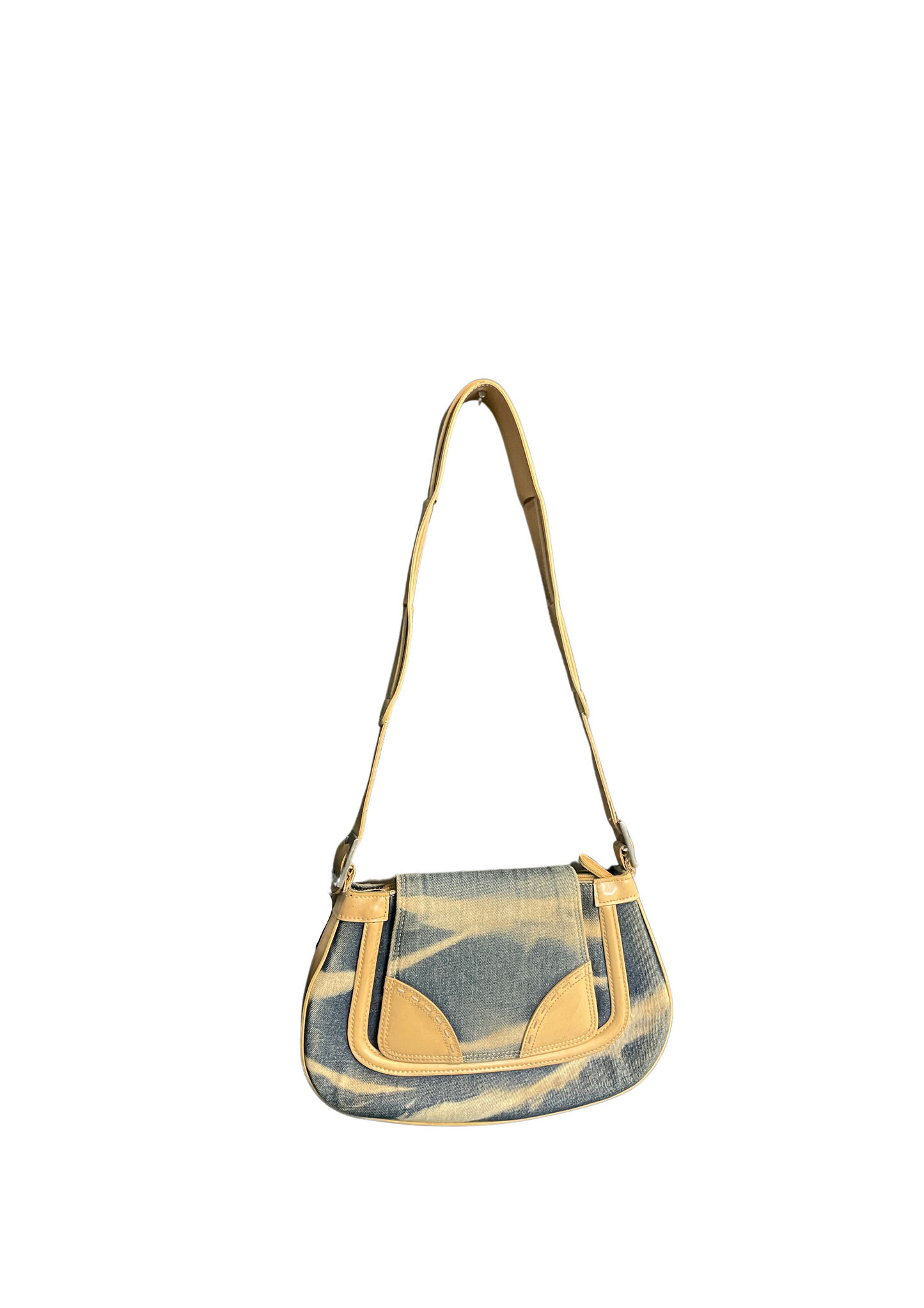 denim bag x beige strap