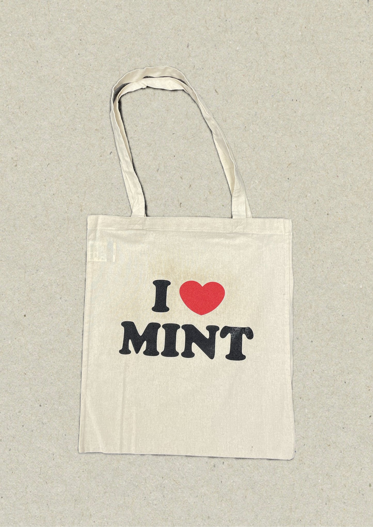 I HEART MINT tote bag redheart - mint