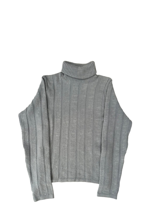 Turtle Neck Knit grey - mint