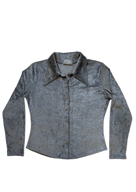 Velvet Blouse Grey - mint