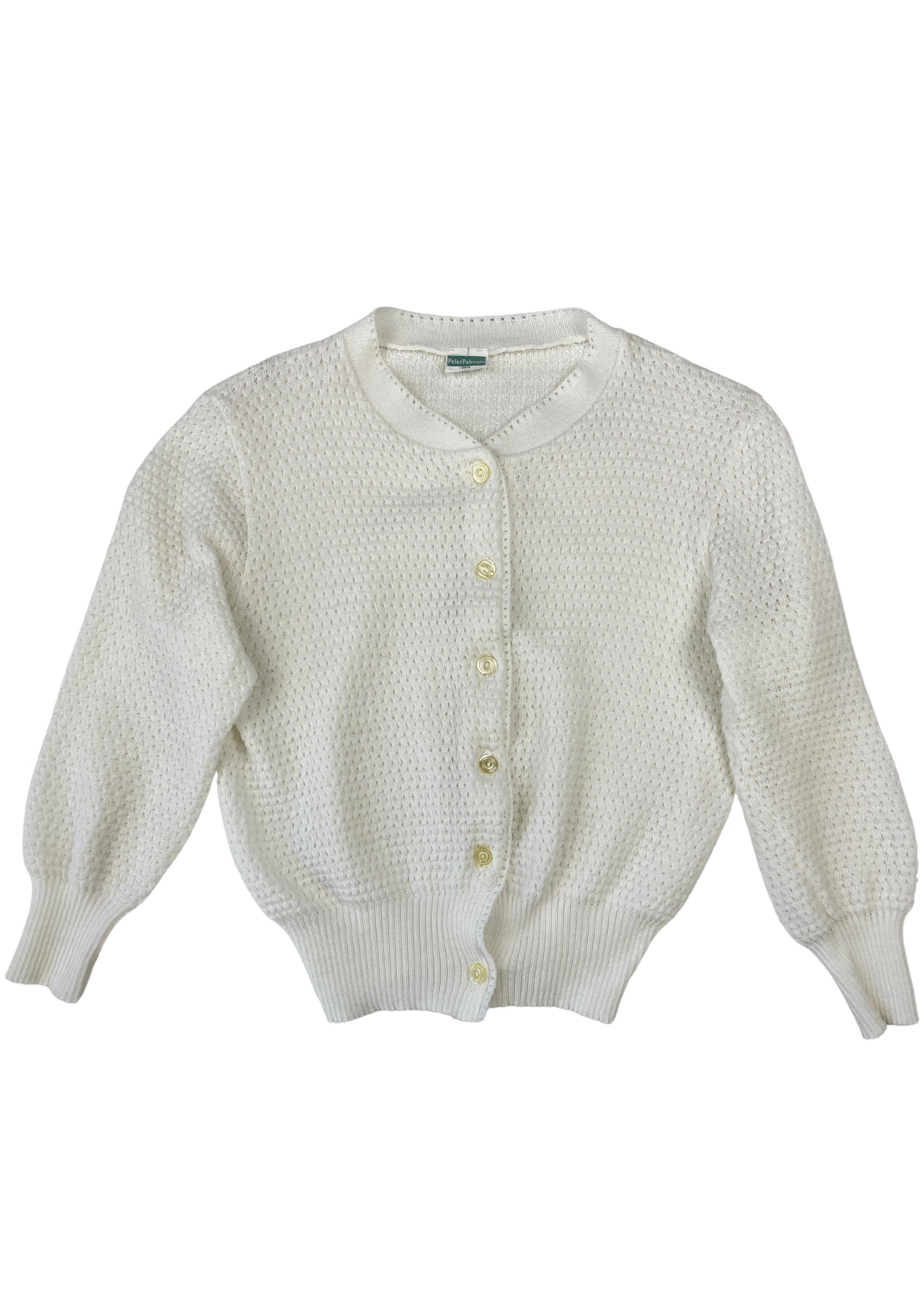 White Knit Cardigan - mint